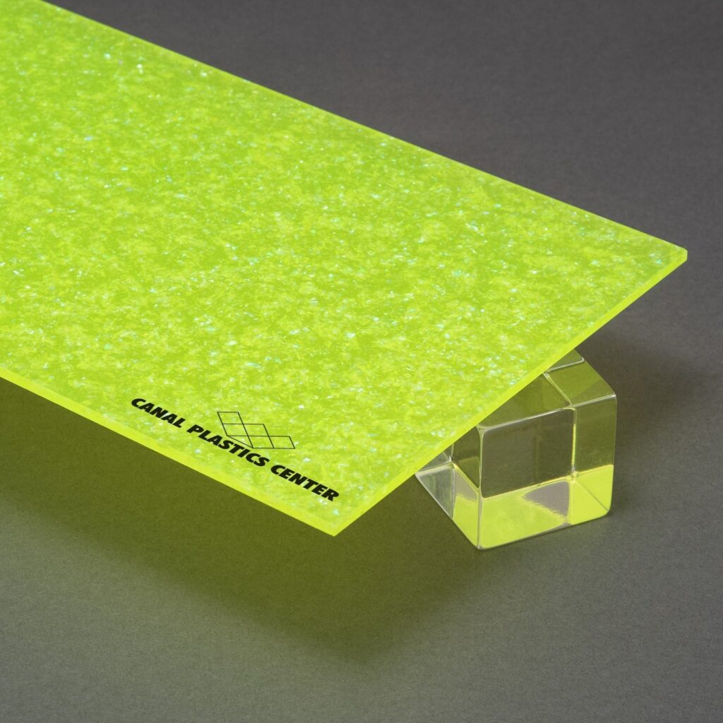 Green Neon Glitter Acrylic Sheet