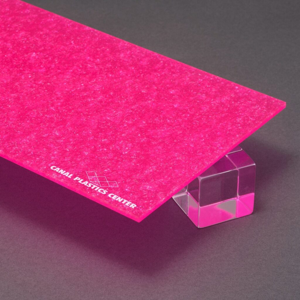 Pink Neon Glitter Acrylic Sheet