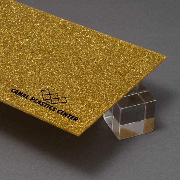Broadway Gold Glitter Acrylic Sheet