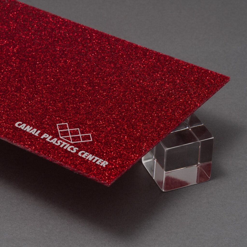 Brooklyn Red Glitter Acrylic Sheet