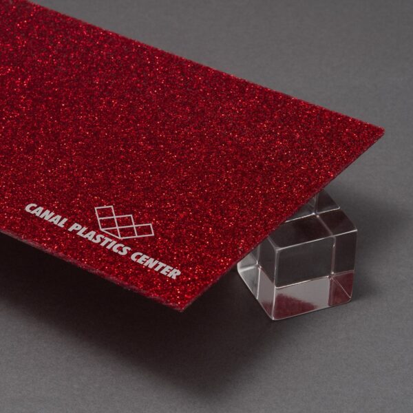 Brooklyn Red Glitter Acrylic Sheet