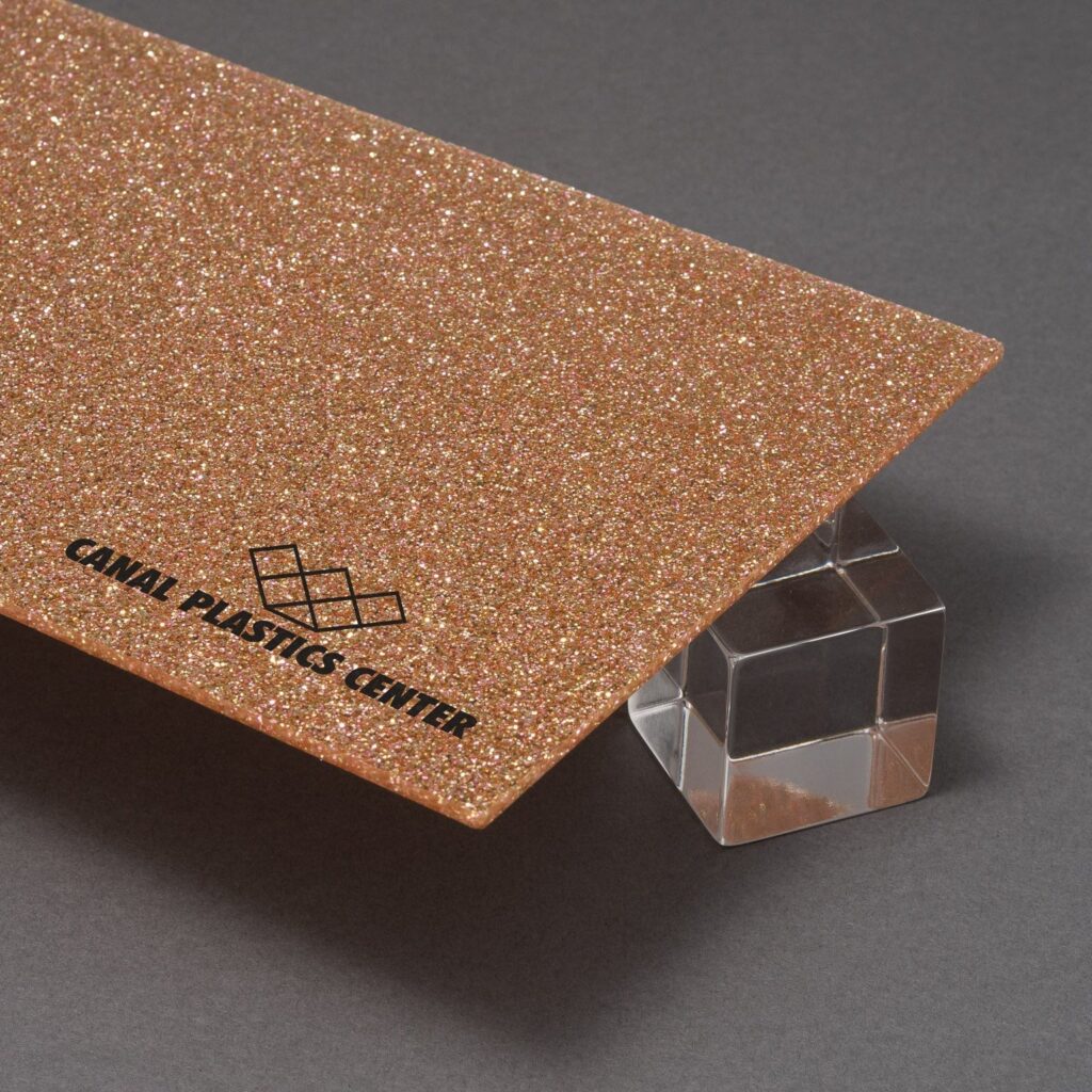 Deco Rose Gold Glitter Acrylic Sheet