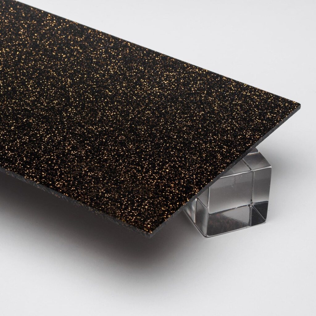 SoHo Black Gold Glitter Acrylic Sheet