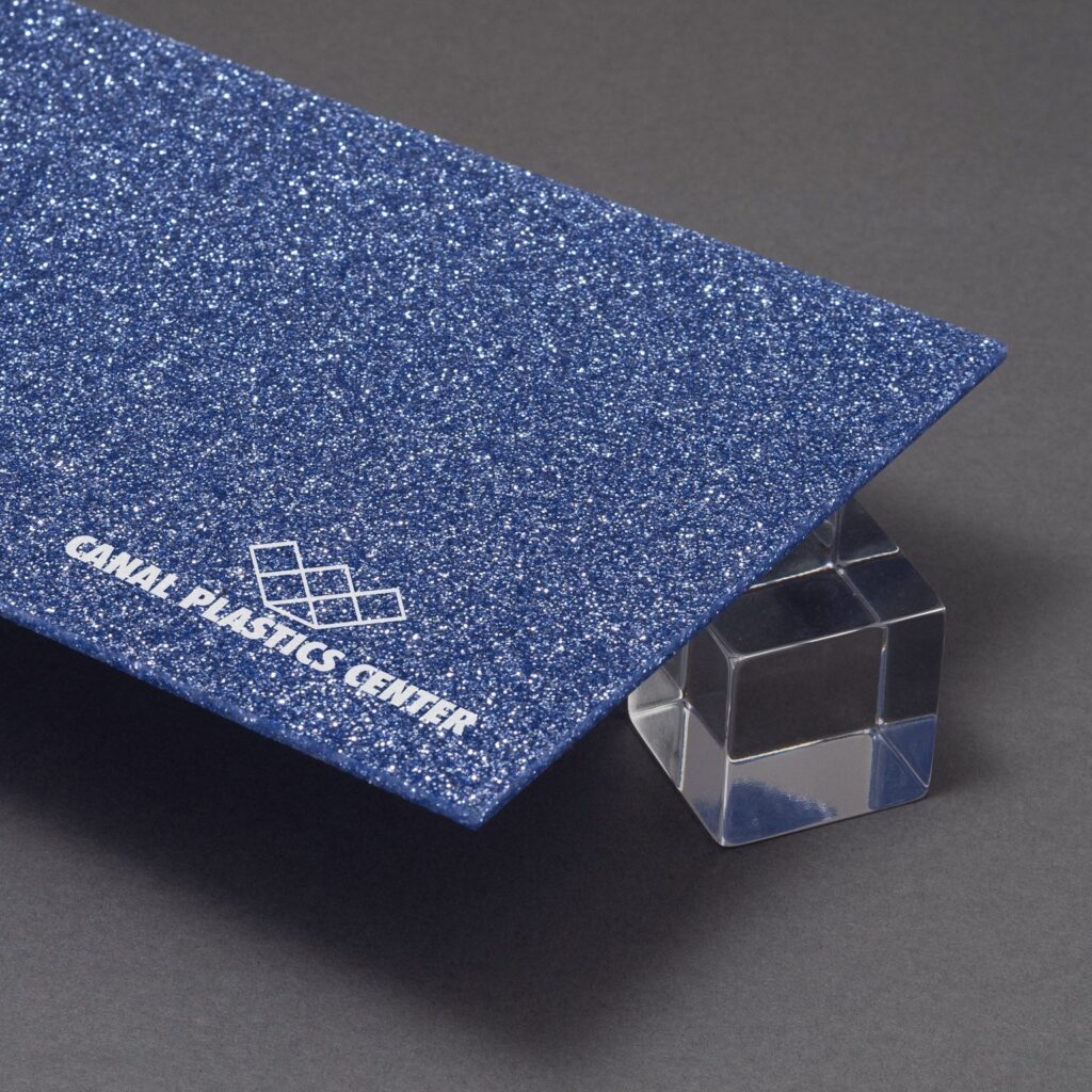 Hudson Blue Glitter Acrylic Sheet