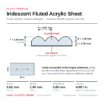 Iridescent Fluted Acrylic Sheet