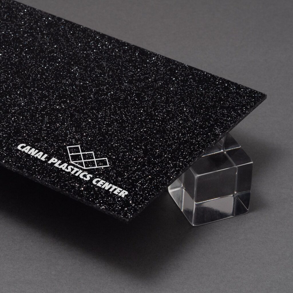 Phantom Black Glitter Acrylic Sheet