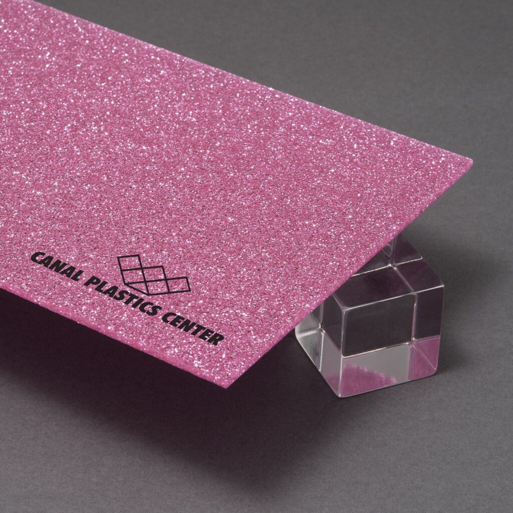 Village Pink Glitter Acrylic Sheet